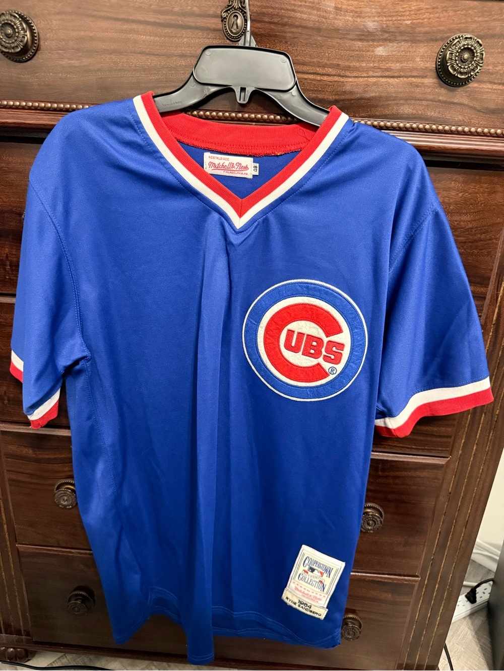 Mitchell & Ness Chicago Cubs Royal Blue Jersey with Red & White Trim